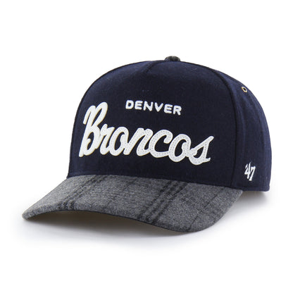 DENVER BRONCOS WINDOWPANE PLAID '47 HITCH RF RELAXED FIT NAVY