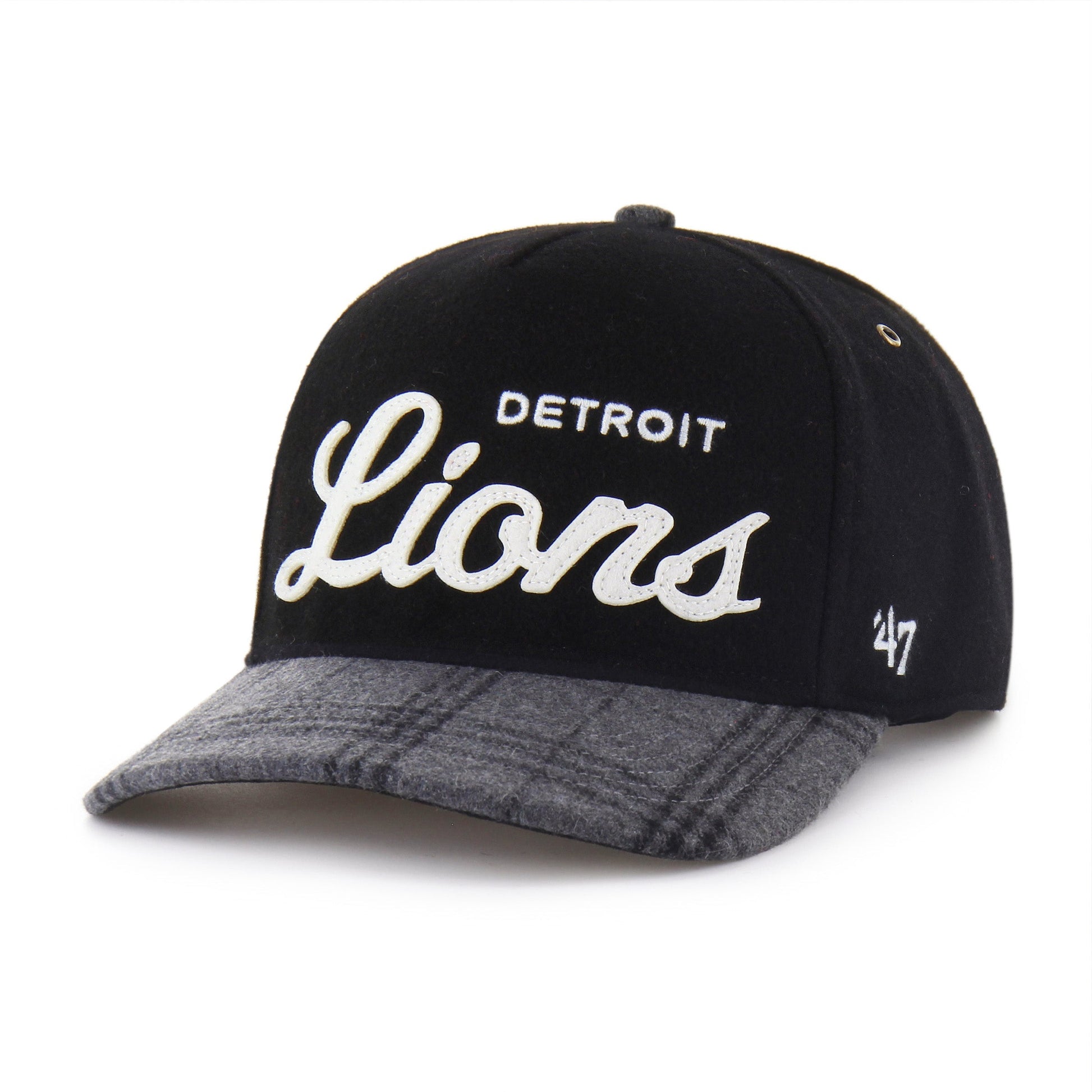DETROIT LIONS WINDOWPANE PLAID '47 HITCH RF RELAXED FIT BLACK