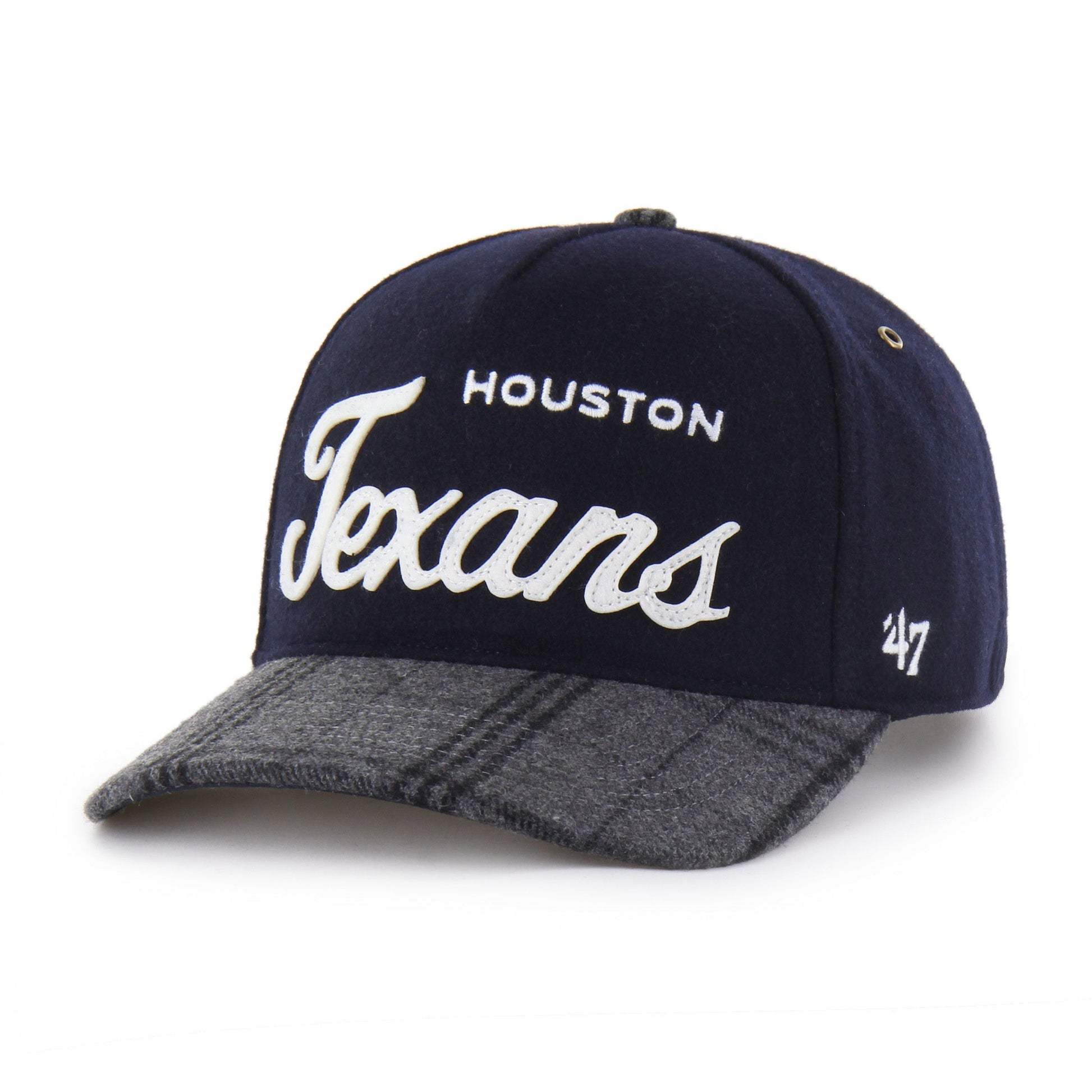 HOUSTON TEXANS WINDOWPANE PLAID '47 HITCH RF RELAXED FIT NAVY