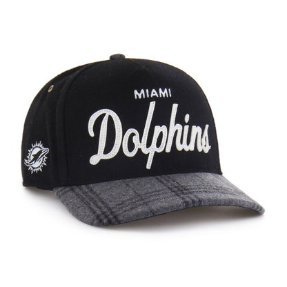MIAMI DOLPHINS WINDOWPANE PLAID '47 HITCH RF RELAXED FIT BLACK