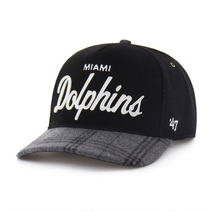 MIAMI DOLPHINS WINDOWPANE PLAID '47 HITCH RF RELAXED FIT BLACK