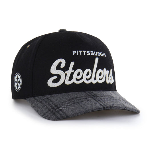 PITTSBURGH STEELERS WINDOWPANE PLAID '47 HITCH RF RELAXED FIT BLACK