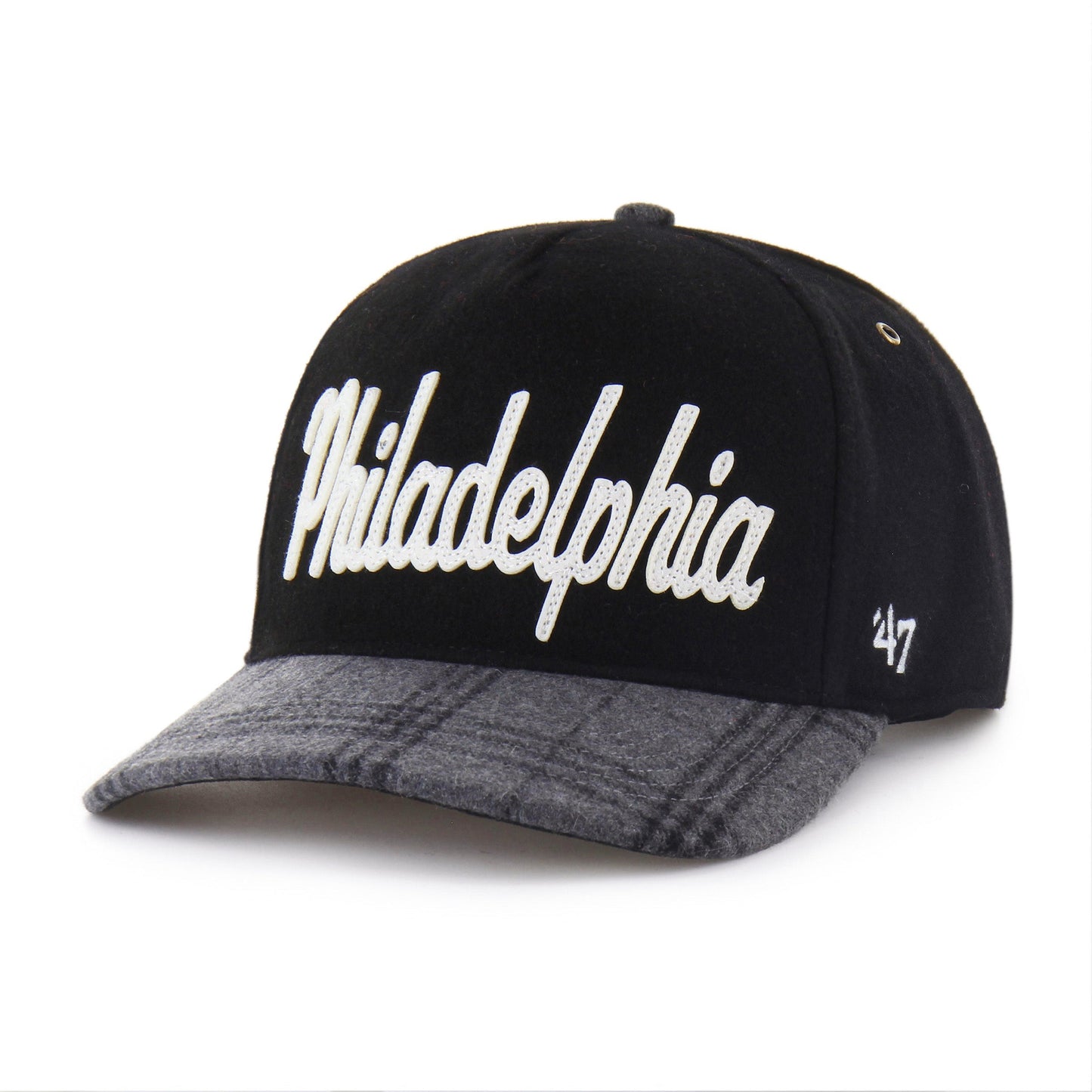 PHILADELPHIA EAGLES HISTORIC WINDOWPANE PLAID '47 HITCH RF RELAXED FIT BLACK