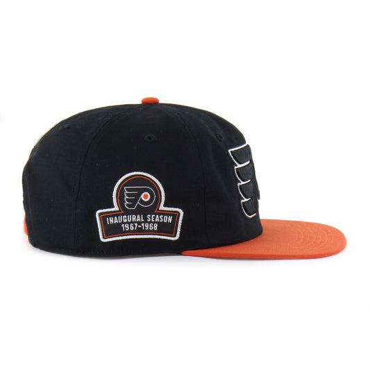 OLD TIME HOCKEY PHILADELPHIA FLYERS VINTAGE DEBUT '47 CAPTAIN RL RELAXED RELAXED FIT BLACK