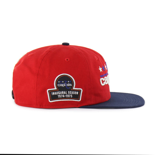 OLD TIME HOCKEY WASHINGTON CAPITALS VINTAGE DEBUT '47 CAPTAIN RL RELAXED FIT RED