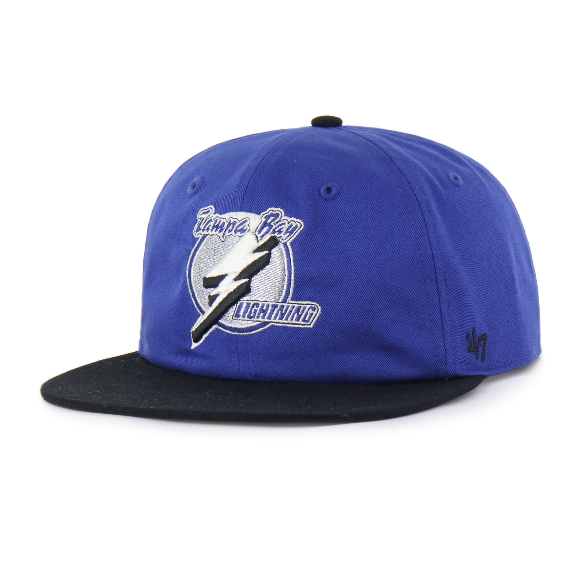 OLD TIME HOCKEY TAMPA BAY LIGHTNING VINTAGE DEBUT '47 CAPTAIN RL RELAXED FIT ROYAL