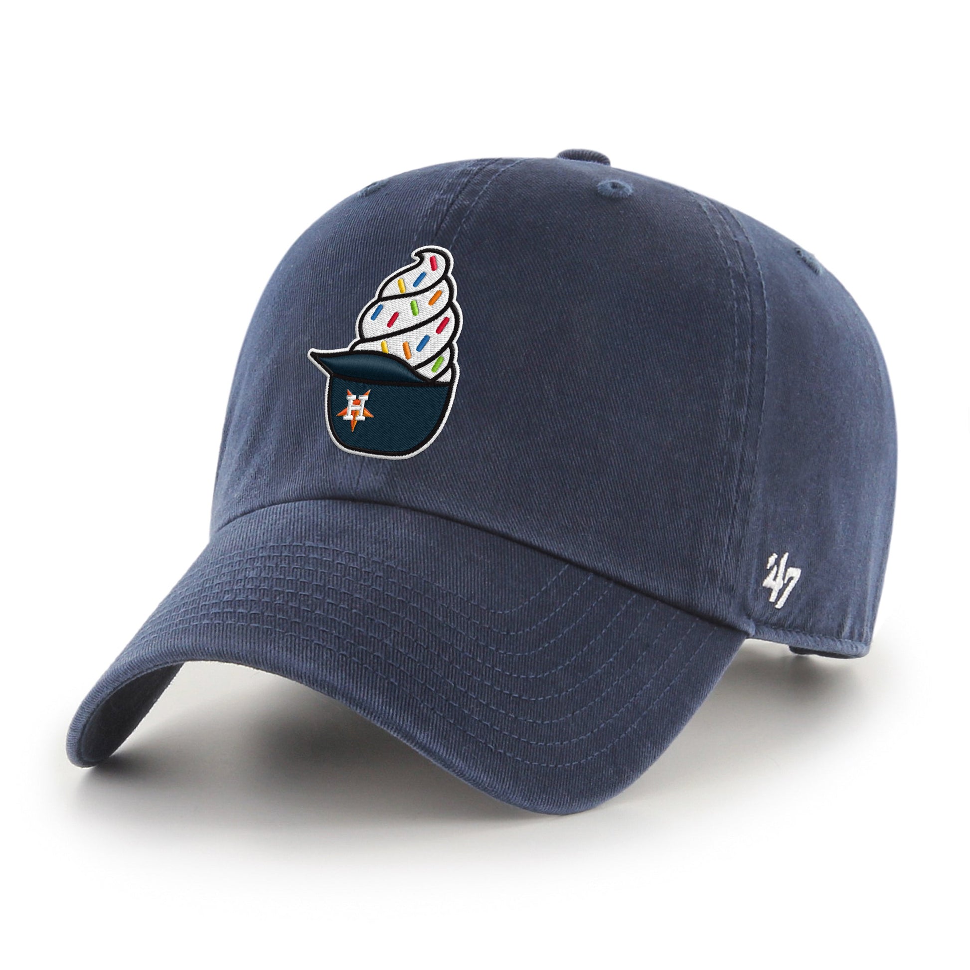 HOUSTON ASTROS ICE CREAM '47 CLEAN UP NAVY
