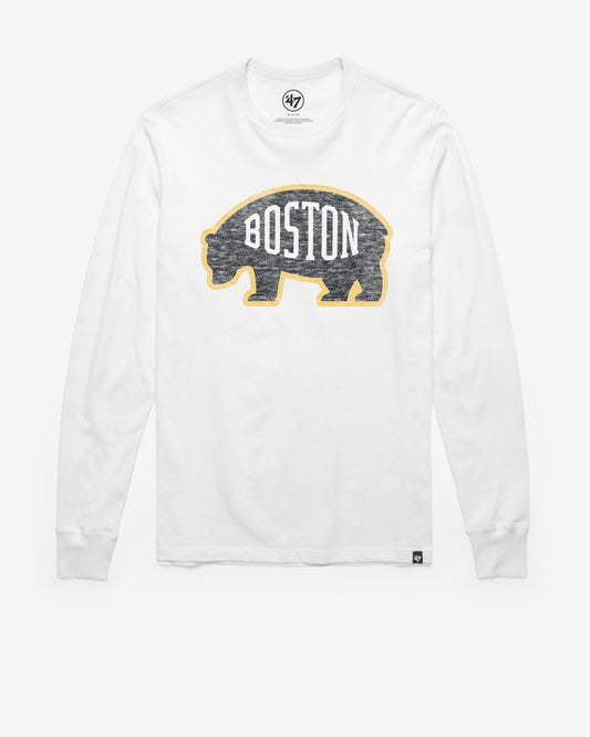 BOSTON BRUINS PREMIER '47 FRANKLIN LONG SLEEVE TEE WHITE WASH