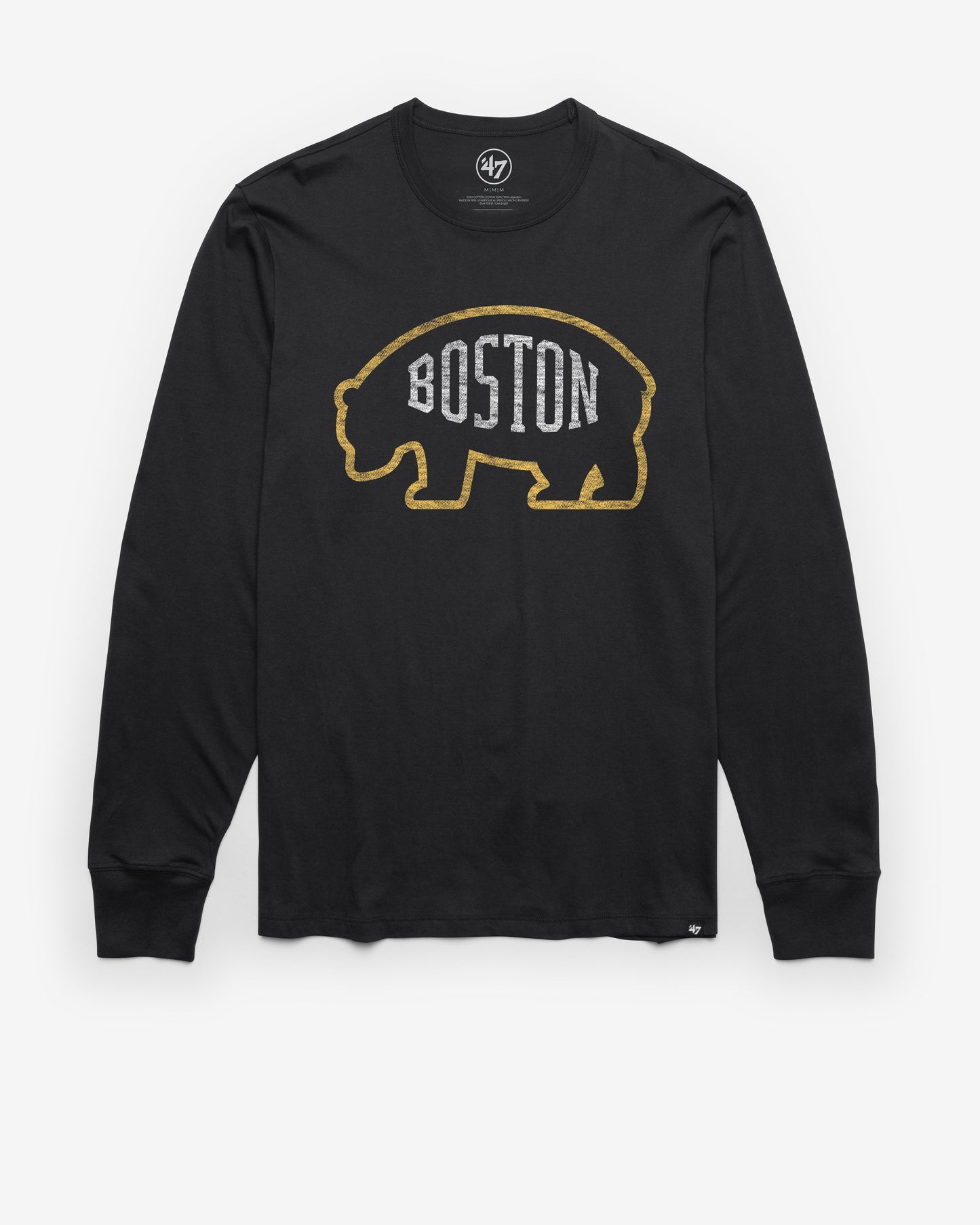 BOSTON BRUINS PREMIER '47 FRANKLIN LONG SLEEVE TEE FLINT BLACK