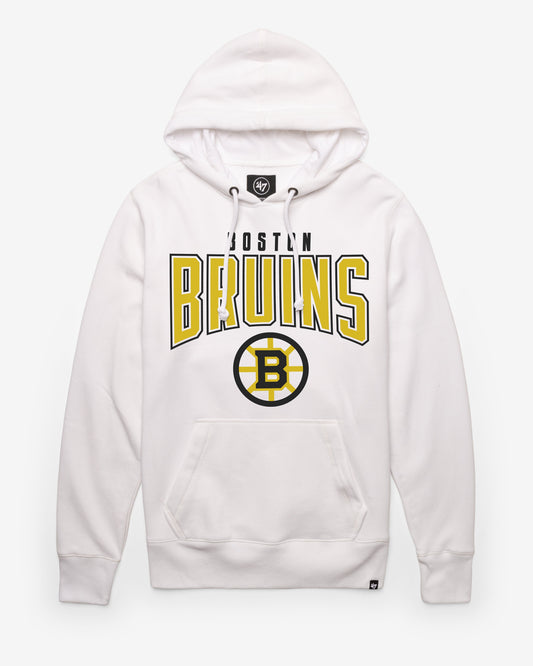 BOSTON BRUINS TEAM ELEMENTS ARCH '47 HEADLINE HOOD WHITE WASH