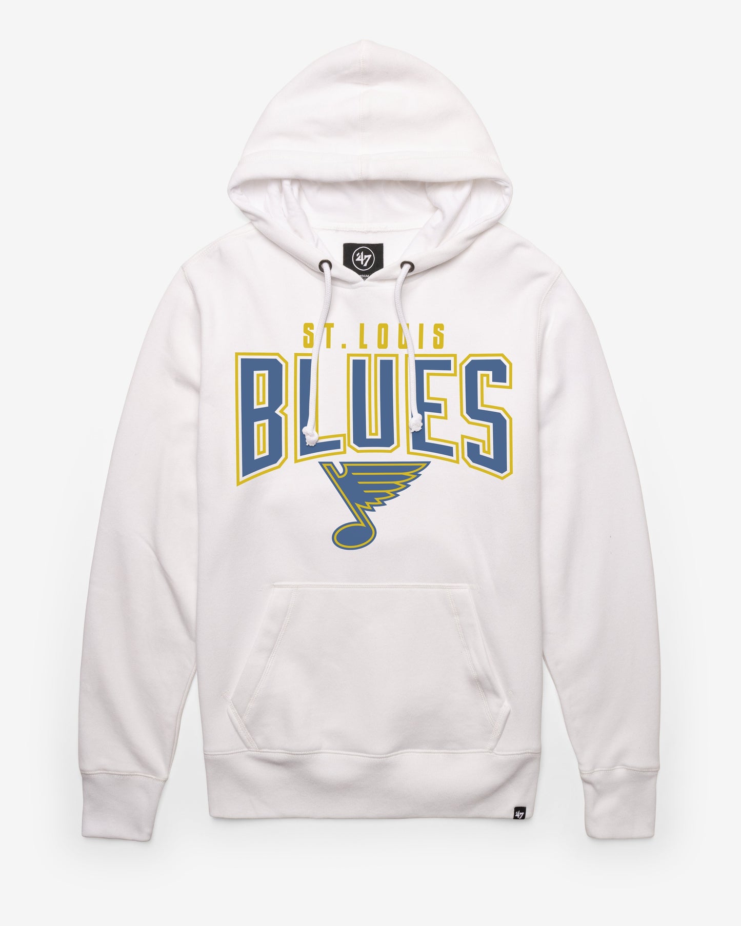 ST. LOUIS BLUES TEAM ELEMENTS ARCH '47 HEADLINE HOOD WHITE WASH