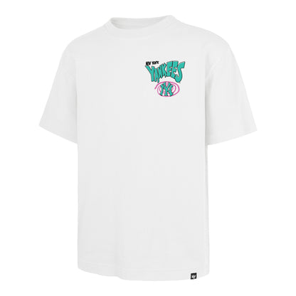 NEW YORK YANKEES PSYCHEDELICA '47 FOUNDATION TEE WHITE