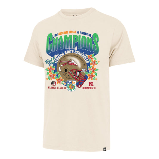 FLORIDA STATE SEMINOLES ORANGE BOWL HISTORY '47 FRANKLIN TEE CREAM
