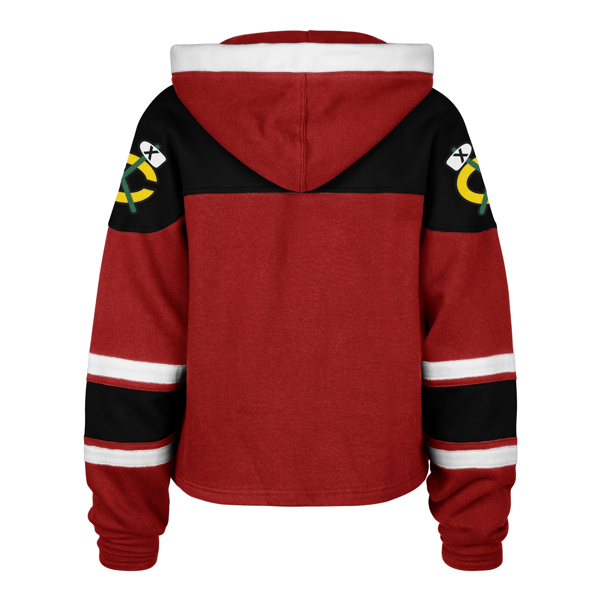 CHICAGO BLACKHAWKS CROPPED SUPERIOR '47 LACER HOOD WOMENS RED