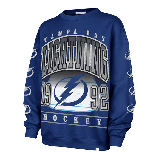 TAMPA BAY LIGHTNING GO BIG '47 OVERSIZED CREW WOMENS ROYAL