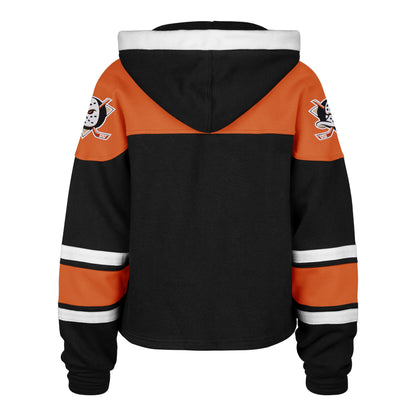 ANAHEIM DUCKS CROPPED SUPERIOR '47 LACER HOOD WOMENS JET BLACK