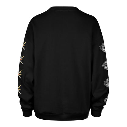 VEGAS GOLDEN KNIGHTS GO BIG '47 OVERSIZED CREW WOMENS JET BLACK