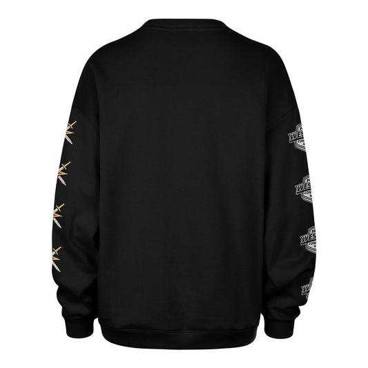 VEGAS GOLDEN KNIGHTS GO BIG '47 OVERSIZED CREW WOMENS JET BLACK