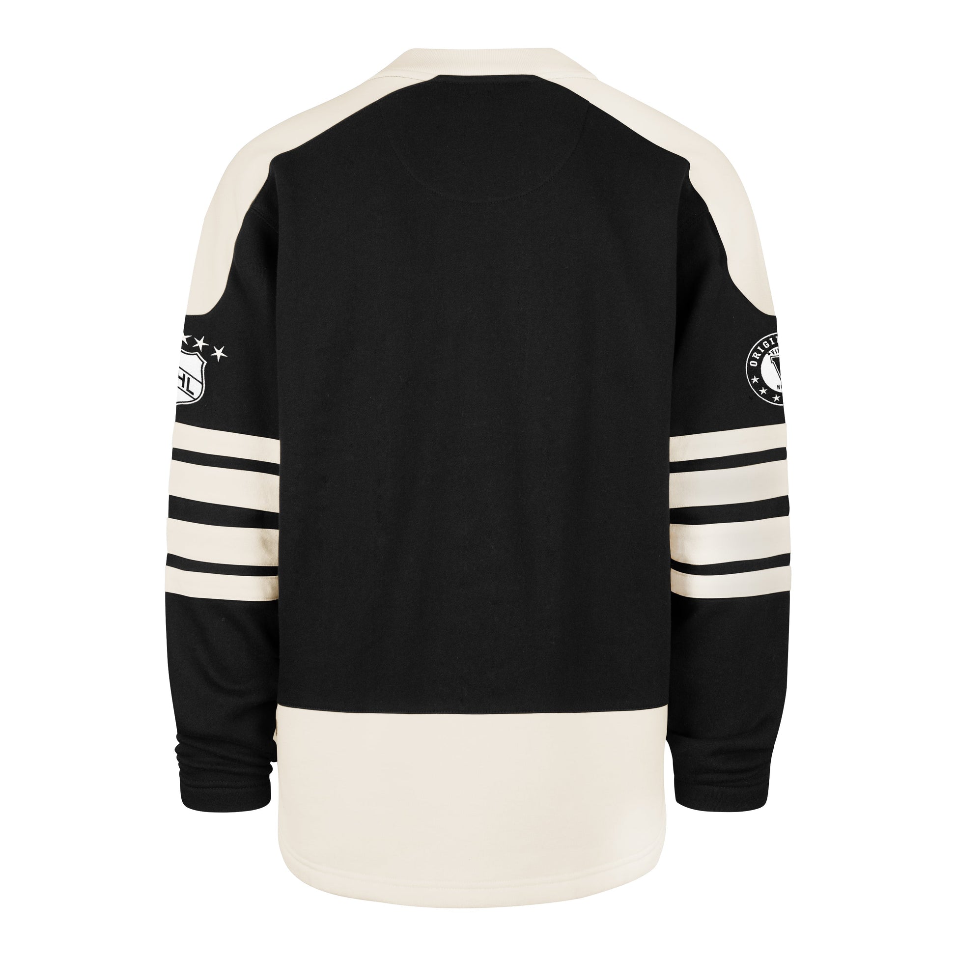CHICAGO BLACKHAWKS VINTAGE SWEEP CHECK '47 ETERNAL LACER JET BLACK