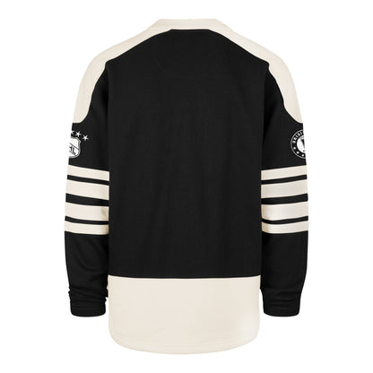 CHICAGO BLACKHAWKS VINTAGE SWEEP CHECK '47 ETERNAL LACER JET BLACK