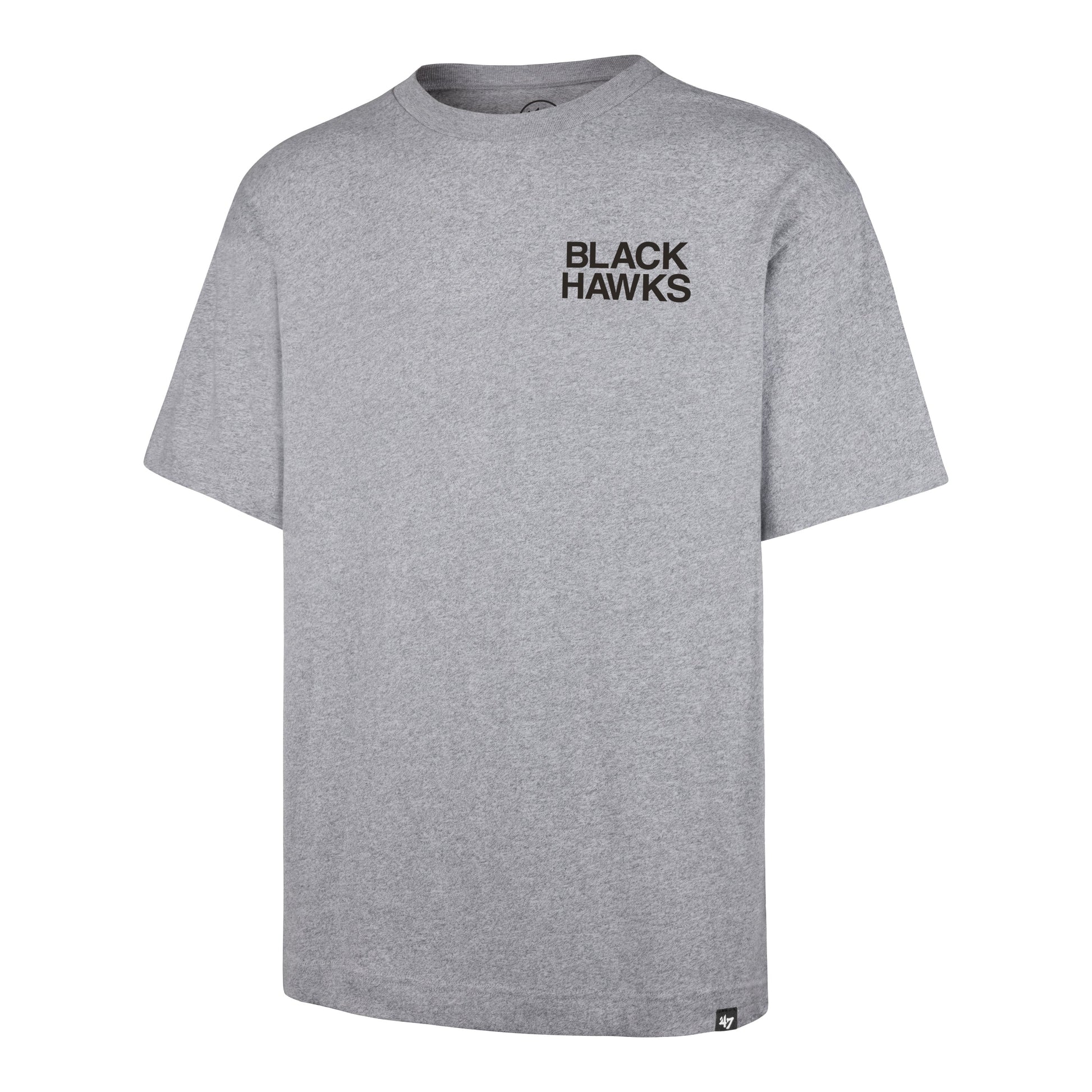 CHICAGO BLACKHAWKS VINTAGE HISTORY '47 LOCK FOUNDATION TEE QUARTZ GREY