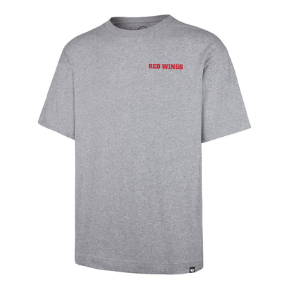 DETROIT RED WINGS VINTAGE HISTORY '47 LOCK FOUNDATION TEE QUARTZ GREY