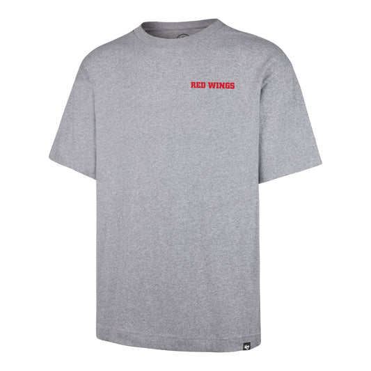 DETROIT RED WINGS VINTAGE HISTORY '47 LOCK FOUNDATION TEE QUARTZ GREY