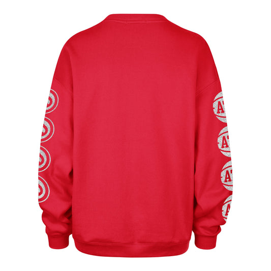 ATLANTA HAWKS GO BIG '47 OVERSIZED CREW WOMENS RED