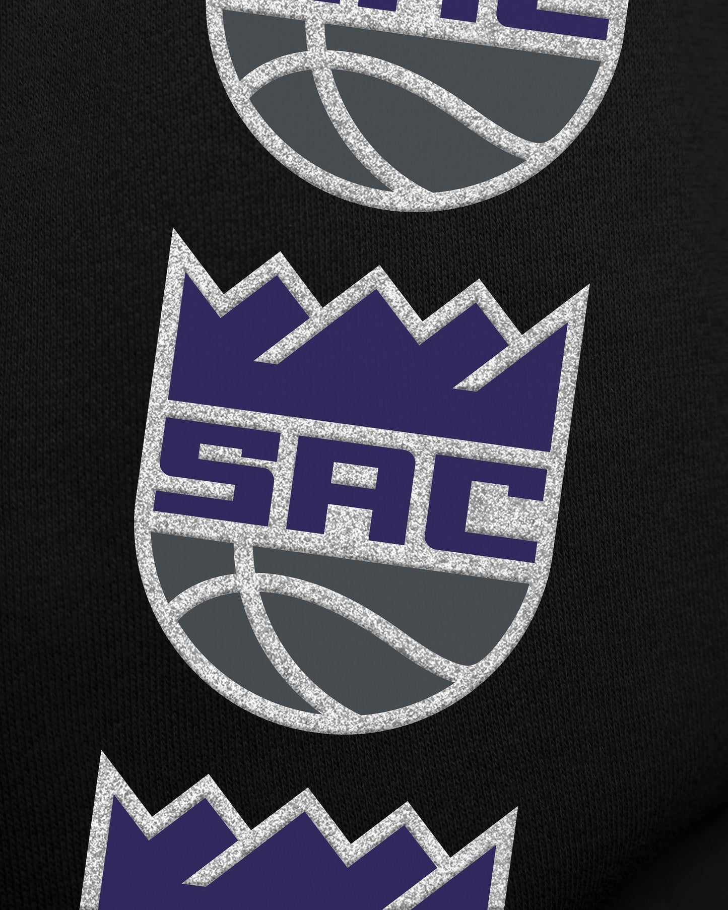 SACRAMENTO KINGS GO BIG '47 OVERSIZED CREW WOMENS JET BLACK