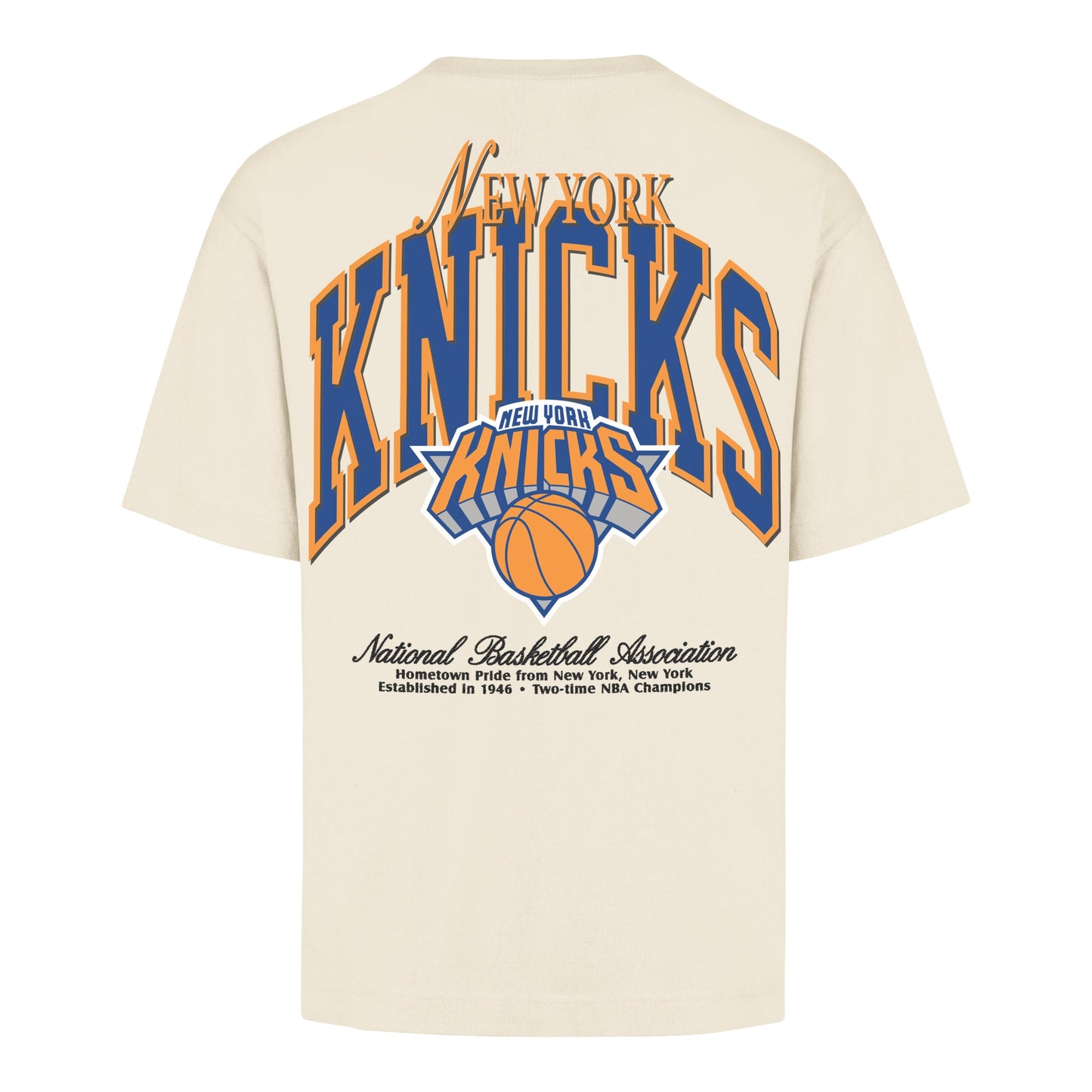NEW YORK KNICKS BACK DOOR POCKET '47 FOUNDATION TEE CREAM