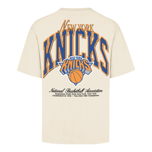NEW YORK KNICKS BACK DOOR POCKET '47 FOUNDATION TEE CREAM