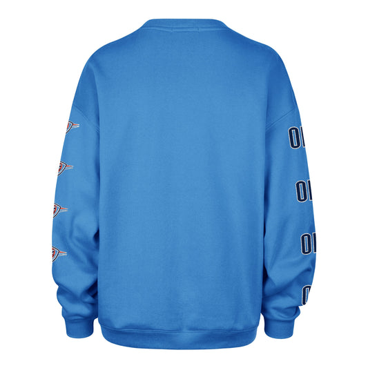 OKLAHOMA CITY THUNDER GO BIG '47 OVERSIZED CREW WOMENS BLUE RAZ