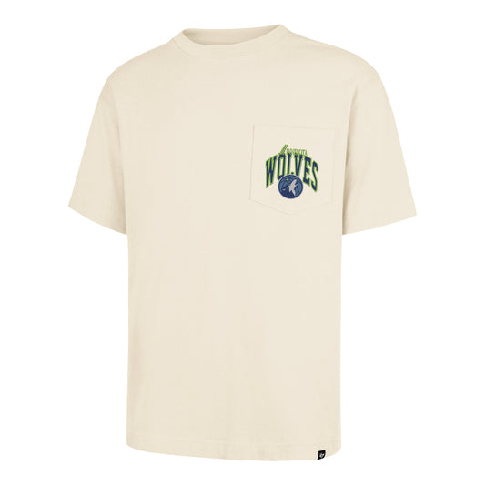MINNESOTA TIMBERWOLVES BACK DOOR POCKET '47 FOUNDATION TEE CREAM