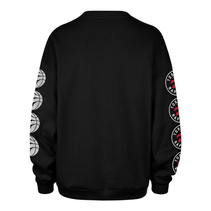 TORONTO RAPTORS GO BIG '47 OVERSIZED CREW WOMENS JET BLACK