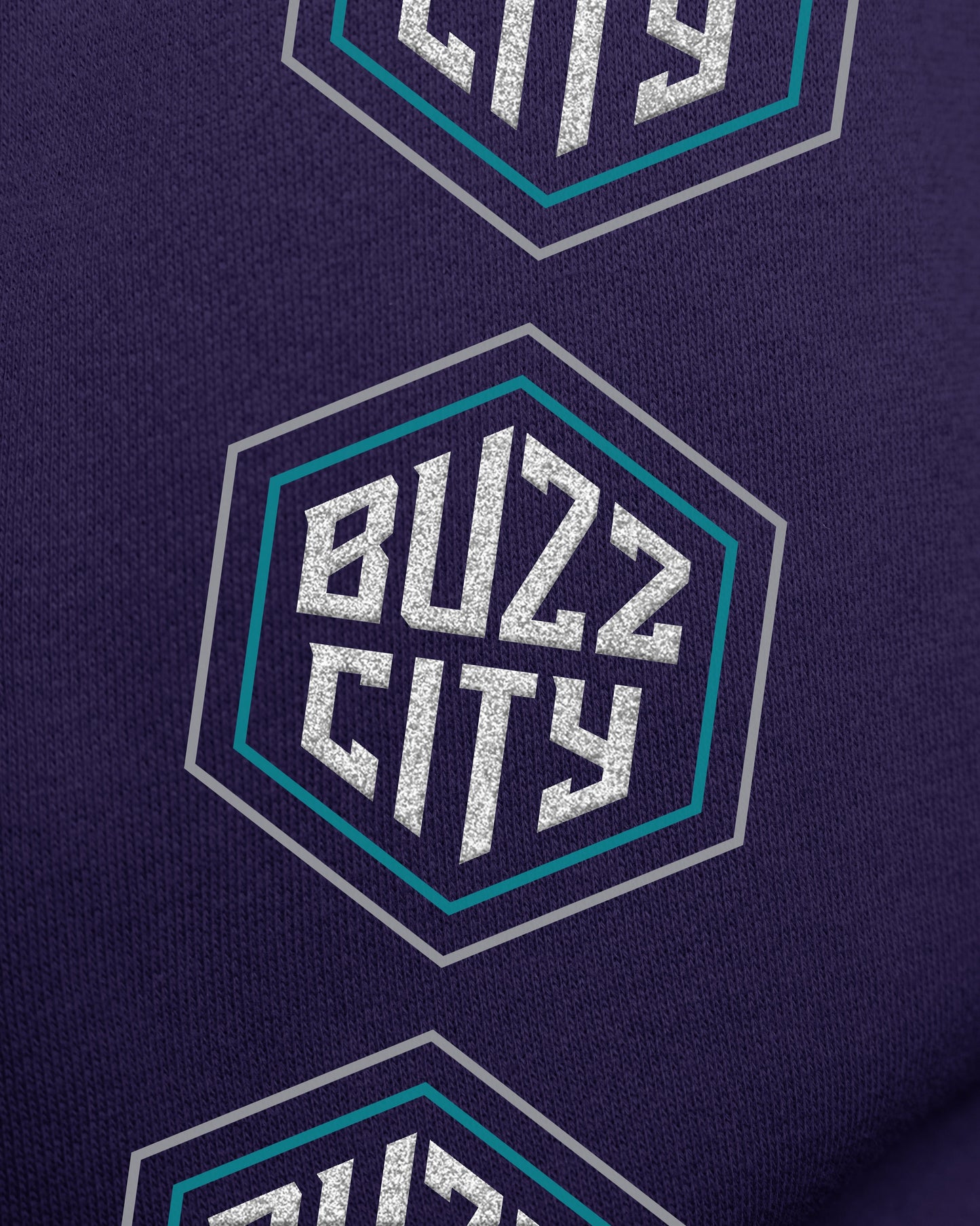 CHARLOTTE HORNETS GO BIG '47 OVERSIZED CREW WOMENS PURPLE
