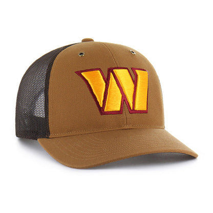 WASHINGTON COMMANDERS CARHARTT '47 TRUCKER RF RELAXED FIT BROWN