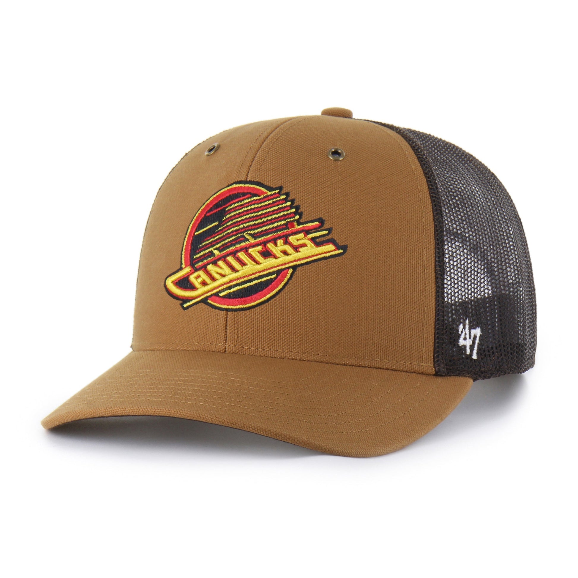VANCOUVER CANUCKS CARHARTT '47 TRUCKER BROWN