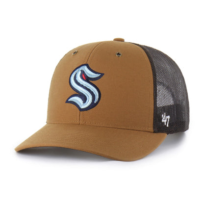 SEATTLE KRAKEN CARHARTT '47 TRUCKER BROWN