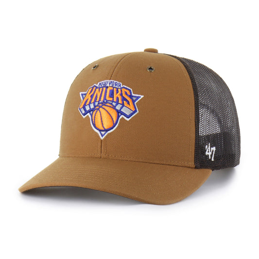 NEW YORK KNICKS CARHARTT '47 TRUCKER BROWN