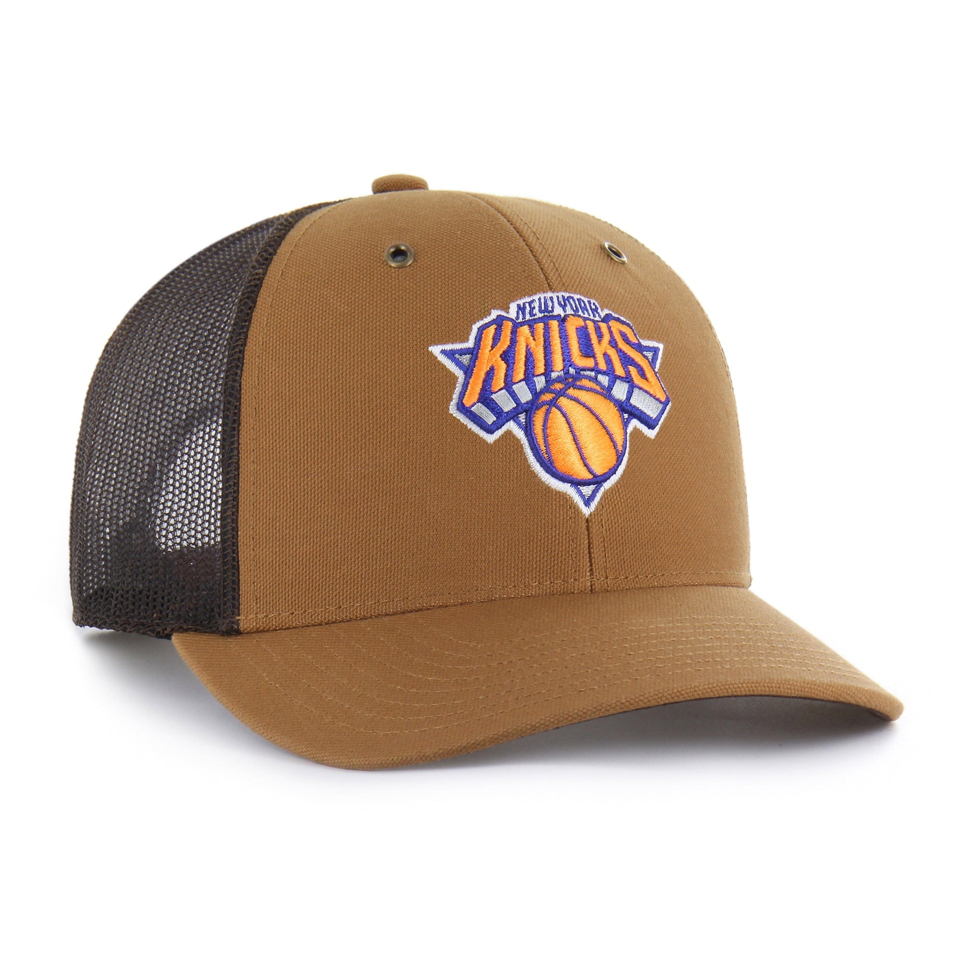 NEW YORK KNICKS CARHARTT '47 TRUCKER BROWN