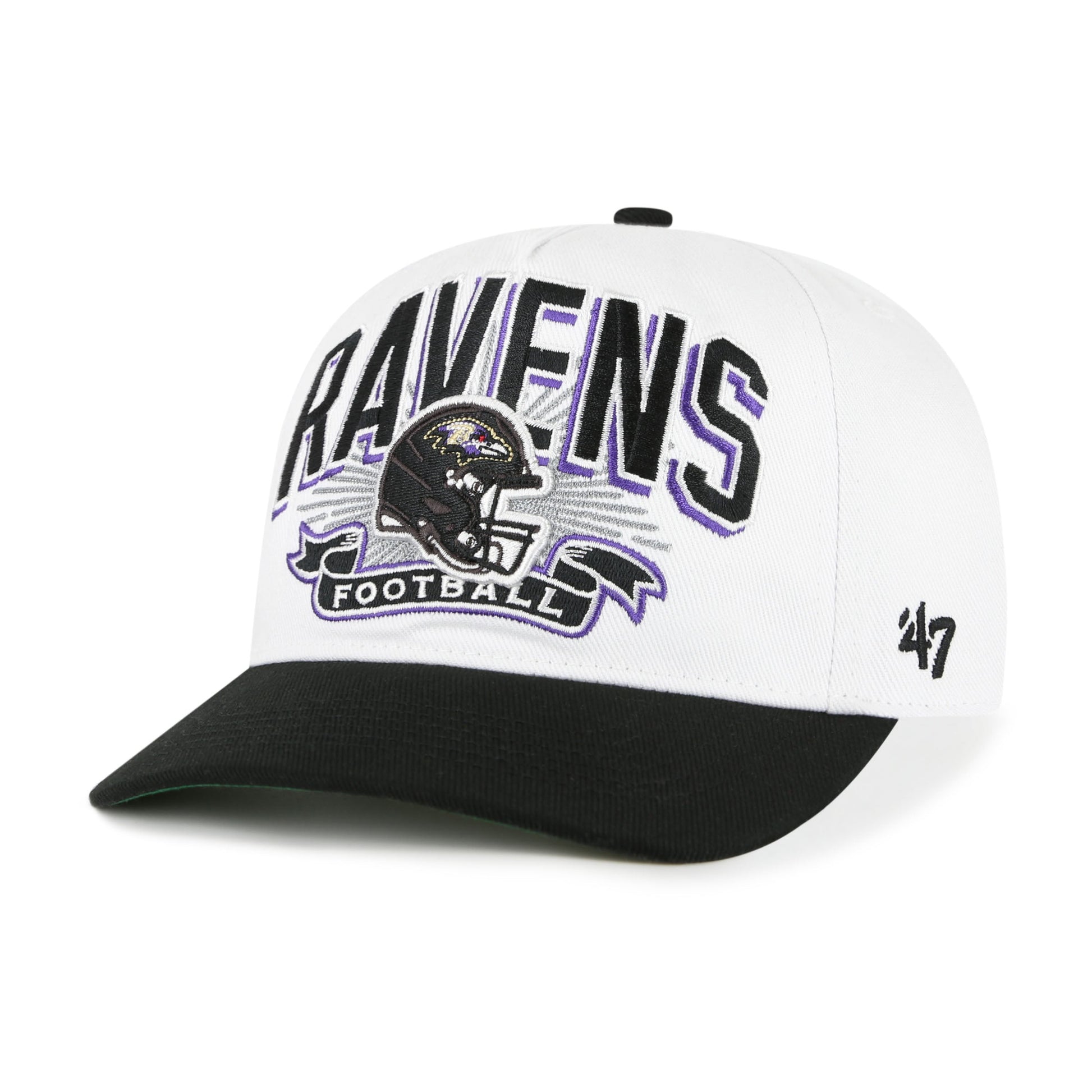 BALTIMORE RAVENS PRIME PLAY '47 HITCH RF RELAXED FIT YOUTH WHITE