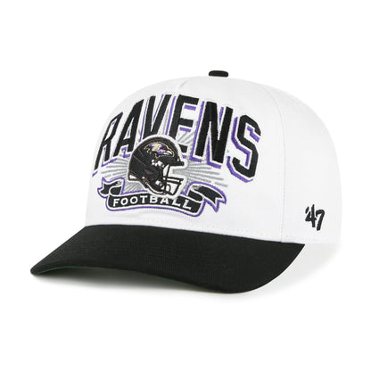 BALTIMORE RAVENS PRIME PLAY '47 HITCH RF RELAXED FIT YOUTH WHITE