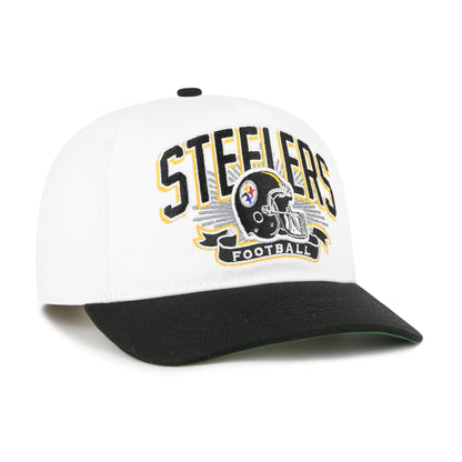 PITTSBURGH STEELERS HISTORIC PRIME PLAY '47 HITCH RF RELAXED FIT WHITE
