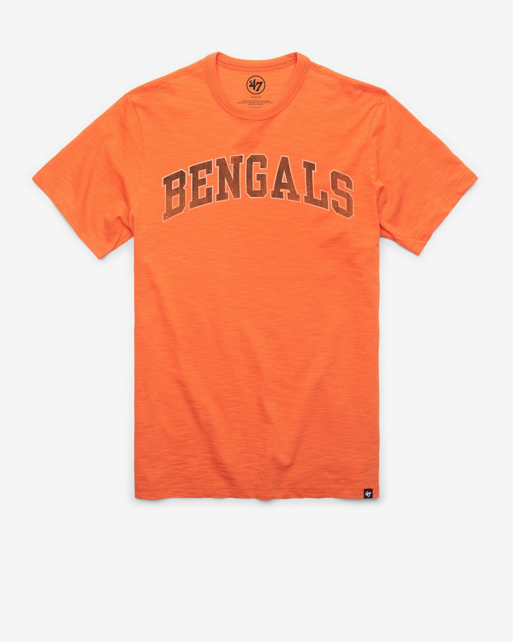 CINCINNATI BENGALS GRIT WORDMARK '47 SCRUM TEE CARROT