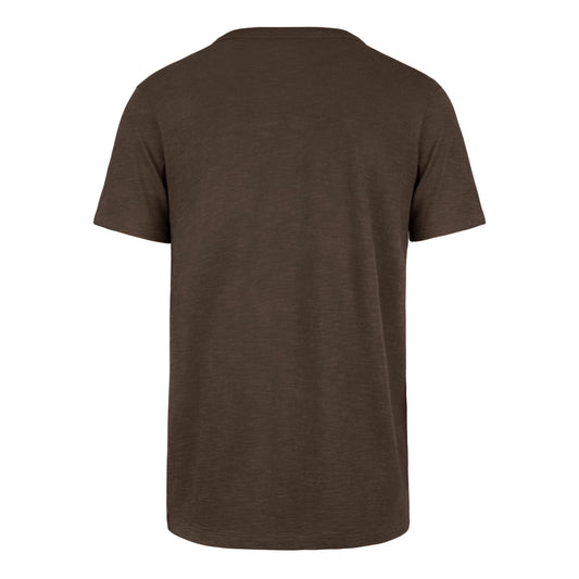 CLEVELAND BROWNS GRIT WORDMARK '47 SCRUM TEE CHOCOLATE