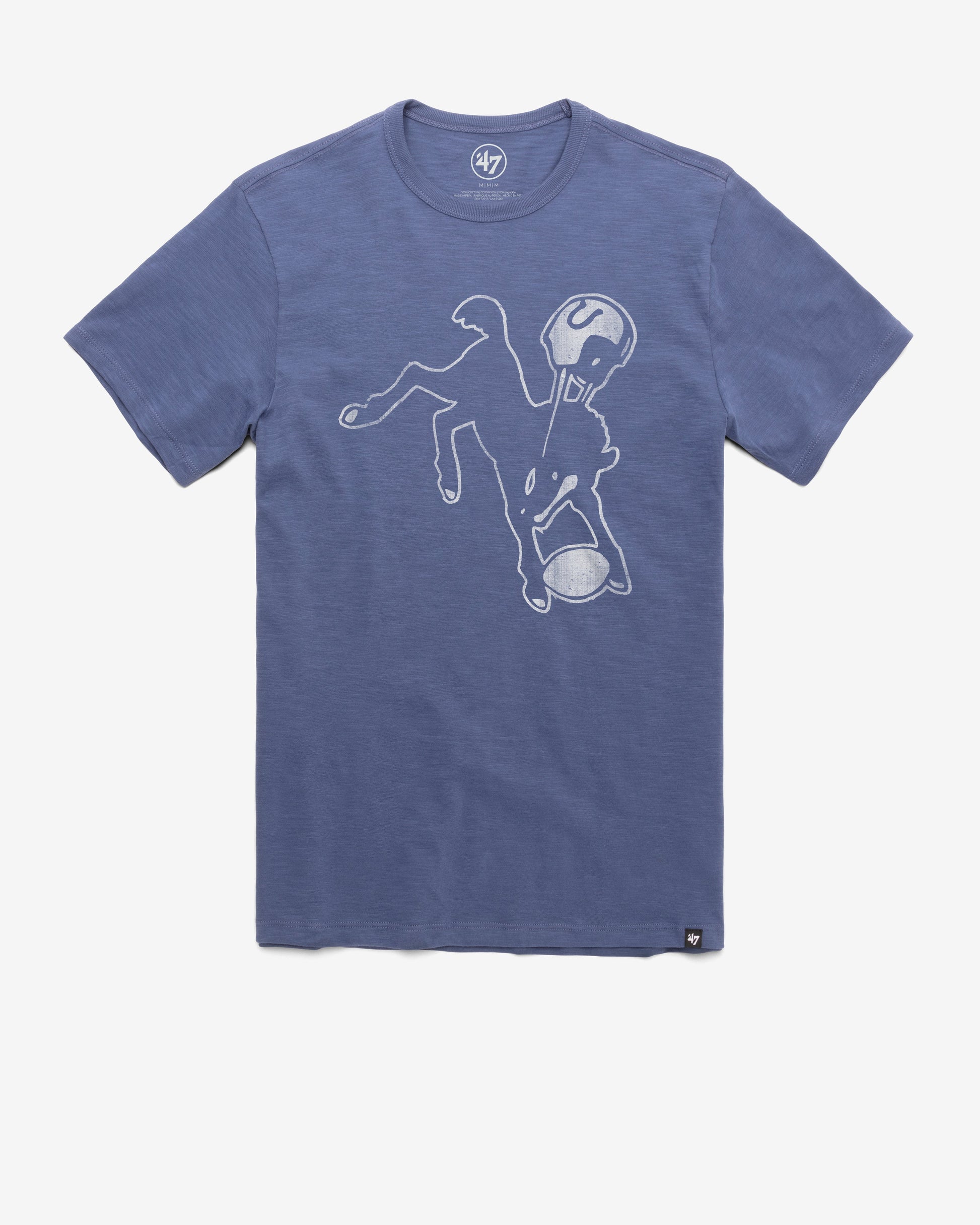 INDIANAPOLIS COLTS HISTORIC GRIT VINTAGE '47 SCRUM TEE BLEACHER BLUE