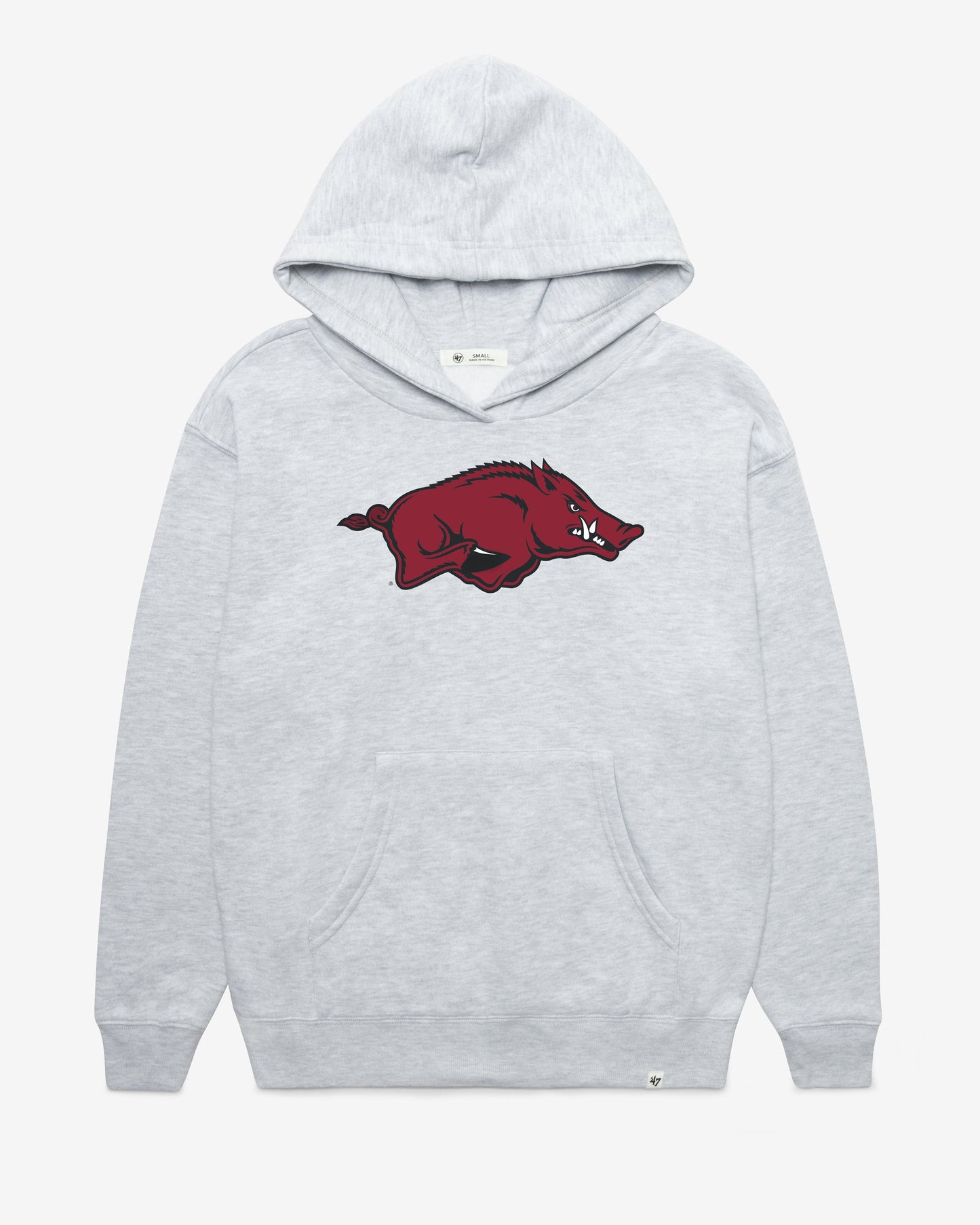ARKANSAS RAZORBACKS IMPRINT '47 NAOMI HOOD WOMENS RELAY GREY