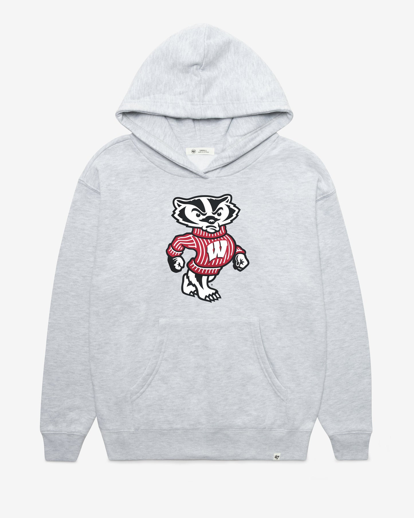 WISCONSIN BADGERS IMPRINT '47 NAOMI HOOD WOMENS RELAY GREY