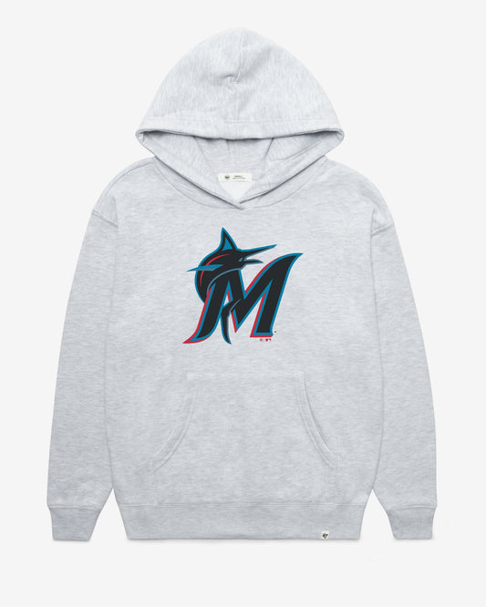 MIAMI MARLINS IMPRINT '47 NAOMI HOOD WOMENS RELAY GREY