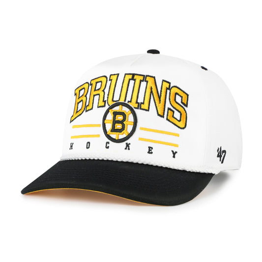 BOSTON BRUINS ROSCOE ROPE TWO TONE '47 HITCH WHITE